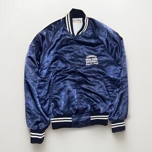 Vintage Alpha Sportswear Satin Jacket Toronto High Park Baseball Large 22x27